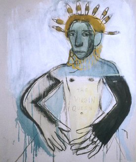 Elizabeth, 2003, gem. techn. op doek, 90 x 105 cm