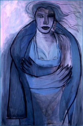 Garderobediva, 1998, gemengde techniek op doek, 100 x 150 cm, fl. 2500,-