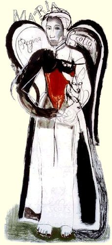 Mary Queen of Scots, 1997, gemengde techniek op papier, 75 x 157 cm, particuliere collectie