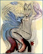 Die Raben/De raven, gemengde techniek op doek, 1999, 120 x 140 cm, fl. 2500,-