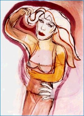 Romy Haag, 1997, gemengde techniek op papier, 75 x 105 cm