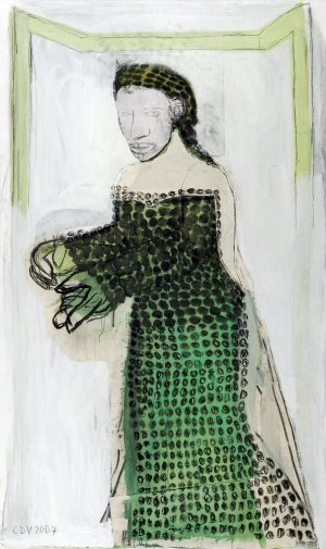 Vorstin van de vliegen, 2007, 175 x 105 cm, gem. techn. op doek